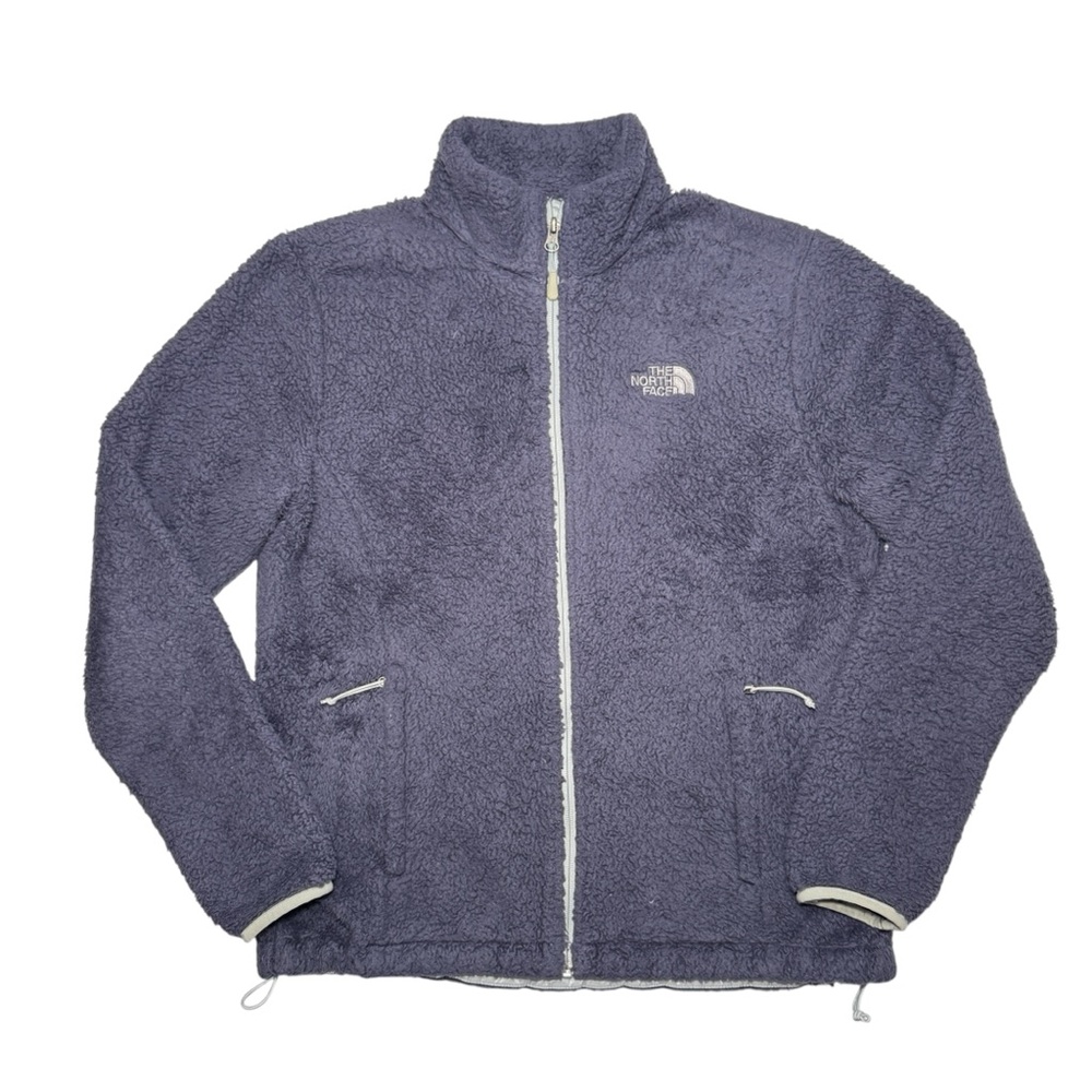 North Face Full Zip Teddy Bear Fleece Jacket Womens Large Purple Outdoors